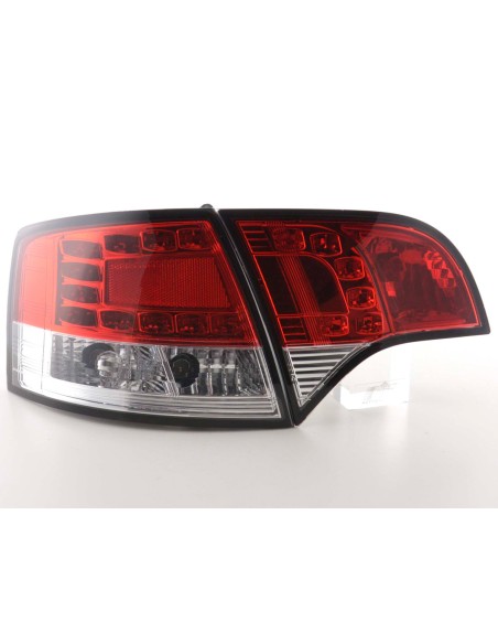 Fanali posteriori a LED set Audi A4 Avant tipo 8E 04-08 rosso / trasparente
