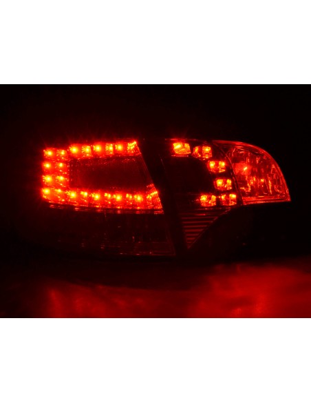 Fanali posteriori a LED set Audi A4 Avant tipo 8E 04-08 rosso / trasparente