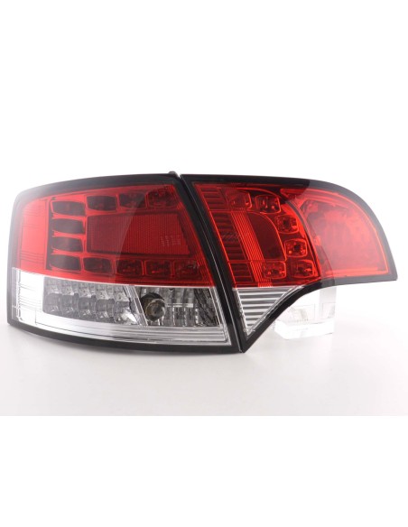 Fanali posteriori a LED set Audi A4 Avant tipo 8E 04-08 rosso / trasparente