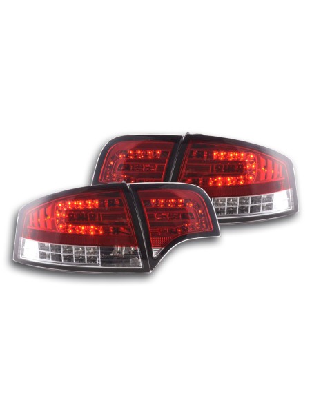 Set di luci posteriori a LED Audi A4 berlina tipo 8E 04-07 rosso / trasparente