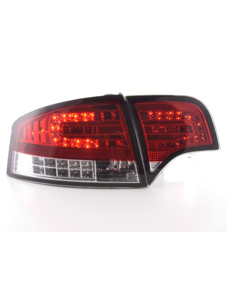 Set di luci posteriori a LED Audi A4 berlina tipo 8E 04-07 rosso / trasparente