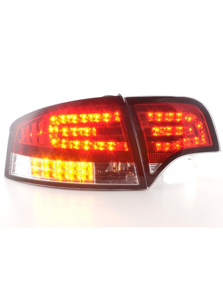 Set di luci posteriori a LED Audi A4 berlina tipo 8E 04-07 rosso / trasparente