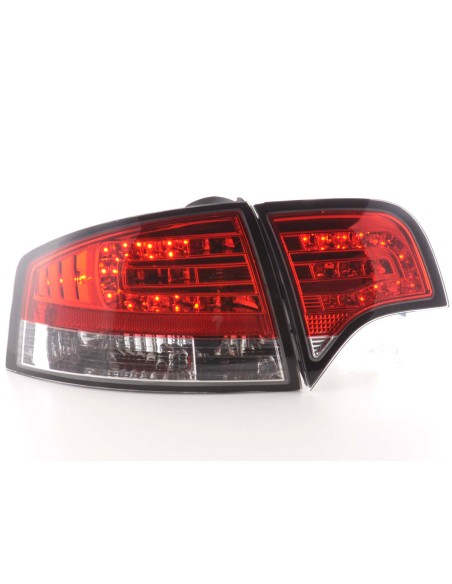 Set di luci posteriori a LED Audi A4 berlina tipo 8E 04-07 rosso / trasparente