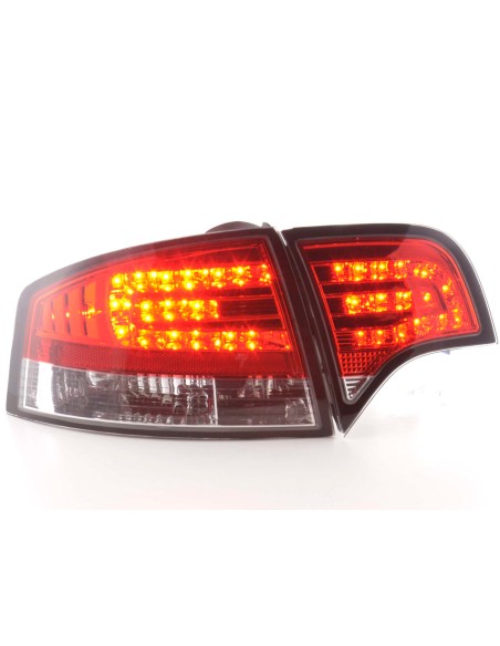 Set di luci posteriori a LED Audi A4 berlina tipo 8E 04-07 rosso / trasparente