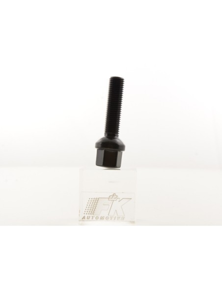 Set bulloni ruota (8 pz.) Lunghezza albero 45mm collare sferico nero M12x1,5