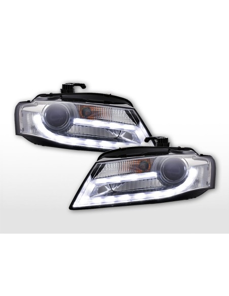 Set fari Xenon Daylight Luci di marcia diurna a LED Audi A4 B8 8K 07-11 cromo