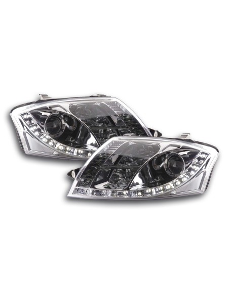 Faro Daylight LED DRL look Audi TT tipo 8N 99-05 cromato
