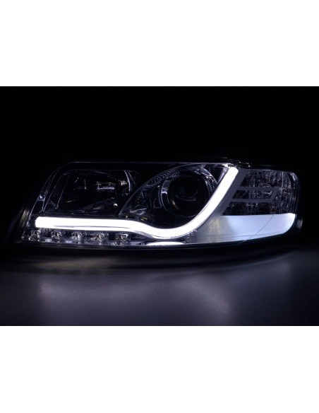 Faro Daylight LED DRL look Audi A4 tipo 8E 01-04 cromato