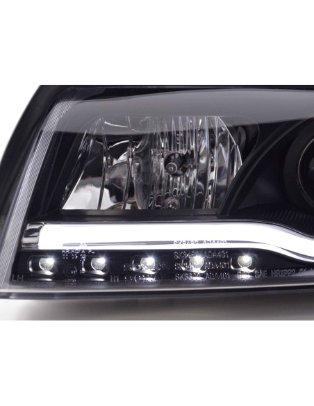 Faro Daylight LED DRL look Audi A4 tipo 8E 01-04 nero