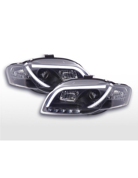 Faro Daylight LED DRL look Audi A4 tipo 8E 04-08 nero
