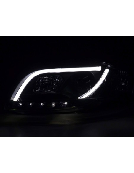 Faro Daylight LED DRL look Audi A4 tipo 8E 04-08 nero