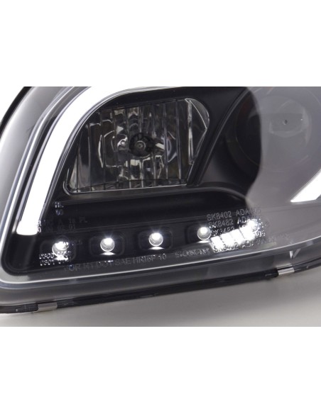 Faro Daylight LED DRL look Audi A4 tipo 8E 04-08 nero