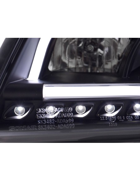 Faro Daylight LED DRL look Audi A6 tipo 4B 97-01 nero