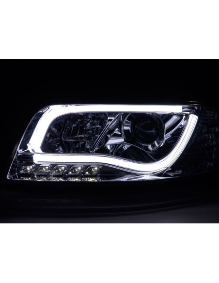 Faro Daylight LED DRL look Audi A6 tipo 4B 01-04 cromato
