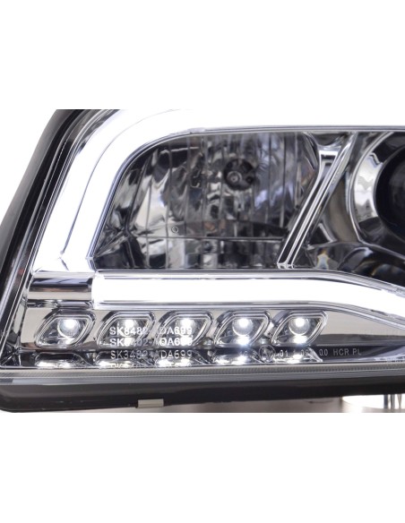 Faro Daylight LED DRL look Audi A6 tipo 4B 01-04 cromato