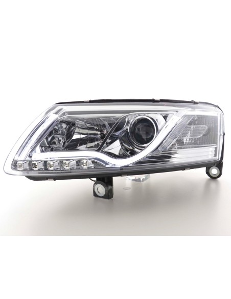 Faro Daylight LED DRL look Audi A6 tipo 4F 04-08 cromato