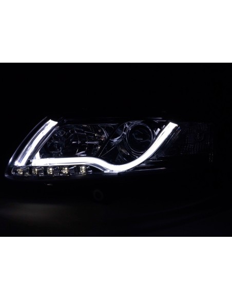 Faro Daylight LED DRL look Audi A6 tipo 4F 04-08 cromato