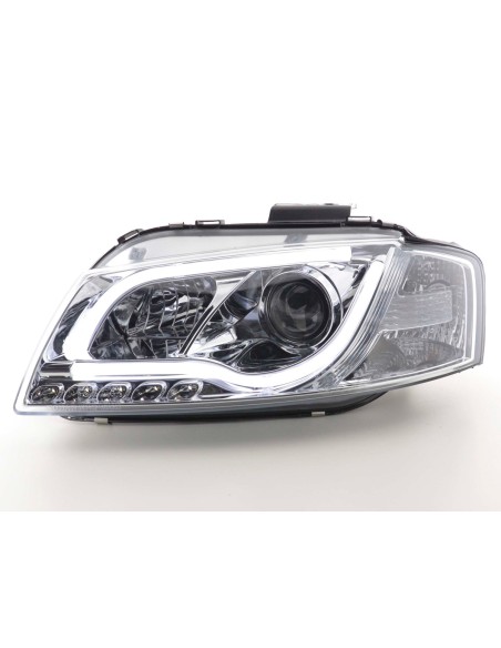 Faro Daylight LED DRL look Audi A3 tipo 8P / 8PA 03-08 cromato