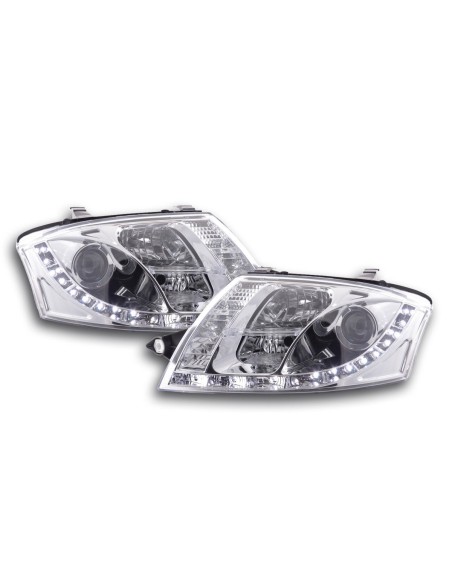 Faro Daylight LED DRL look Audi TT tipo 8N 99-06 cromato per guida a destra