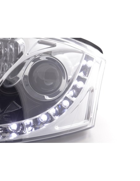 Faro Daylight LED DRL look Audi TT tipo 8N 99-06 cromato per guida a destra