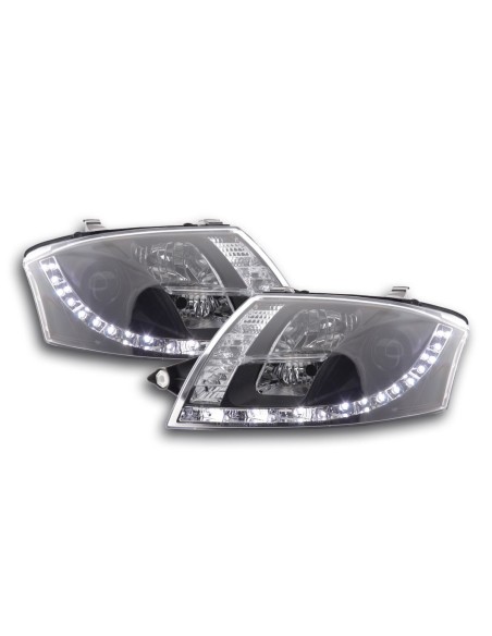 Faro Daylight LED DRL look Audi TT tipo 8N 99-06 nero per guida a destra