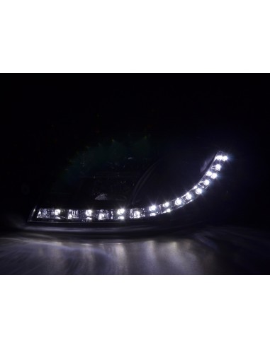 Faro Daylight LED DRL look Audi TT tipo 8N 99-06 nero per guida a destra