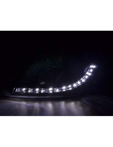 Faro Daylight LED DRL look Audi TT tipo 8N 99-06 nero per guida a destra