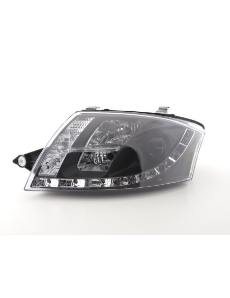 Faro Daylight LED DRL look Audi TT tipo 8N 99-06 nero per guida a destra