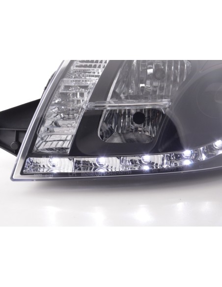 Faro Daylight LED DRL look Audi TT tipo 8N 99-06 nero per guida a destra