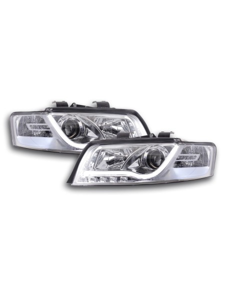 Faro Daylight LED DRL look Audi A4 tipo 8E 01-04 cromato per guida a destra
