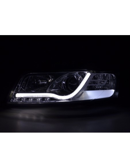 Faro Daylight LED DRL look Audi A4 tipo 8E 01-04 cromato per guida a destra