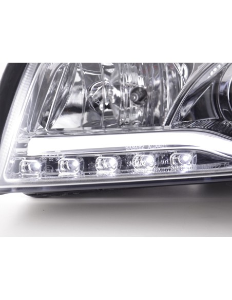 Faro Daylight LED DRL look Audi A4 tipo 8E 01-04 cromato per guida a destra