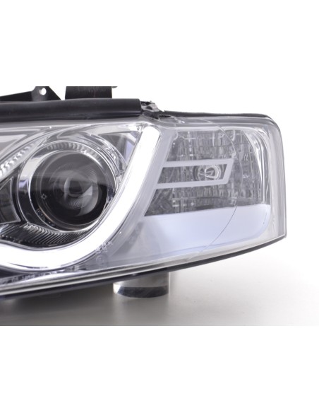 Faro Daylight LED DRL look Audi A4 tipo 8E 01-04 cromato per guida a destra