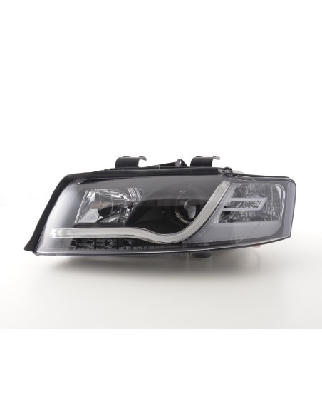 Faro Daylight LED DRL look Audi A4 tipo 8E 01-04 nero per guida a destra