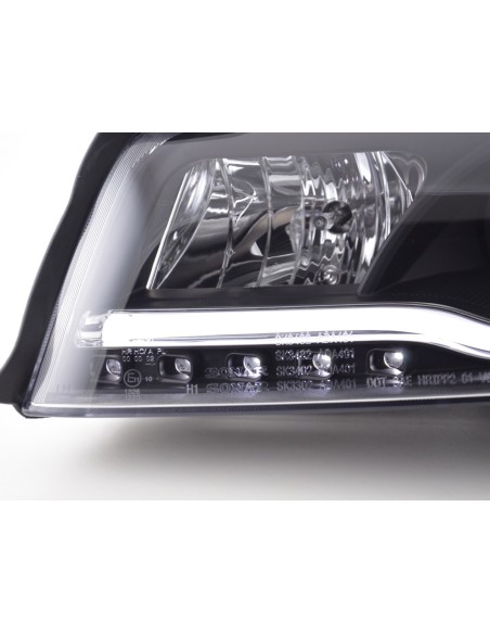 Faro Daylight LED DRL look Audi A4 tipo 8E 01-04 nero per guida a destra