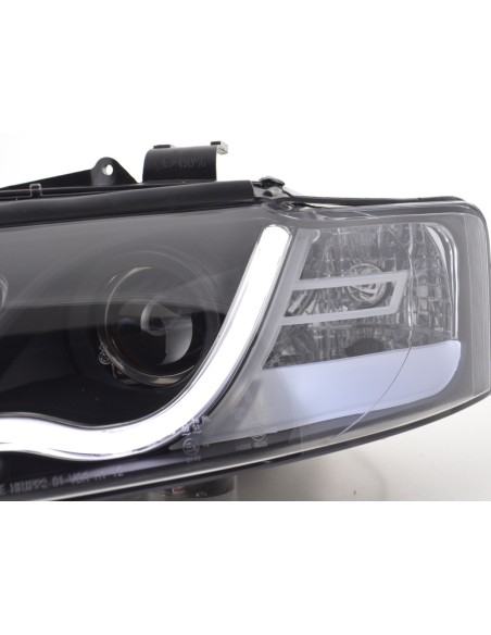 Faro Daylight LED DRL look Audi A4 tipo 8E 01-04 nero per guida a destra