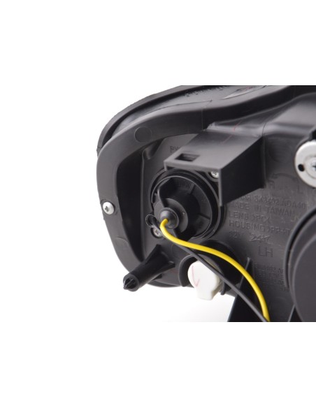 Faro Daylight LED DRL look Audi A4 tipo 8E 04-08 nero per guida a destra