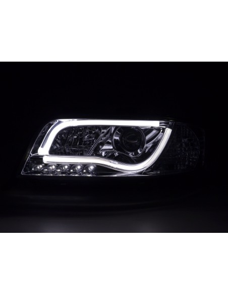 Faro Daylight LED DRL look Audi A6 tipo 4B 01-04 cromato per guida a destra