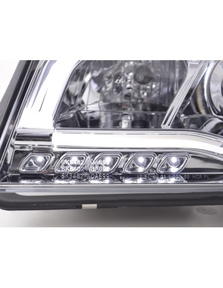 Faro Daylight LED DRL look Audi A6 tipo 4B 01-04 cromato per guida a destra