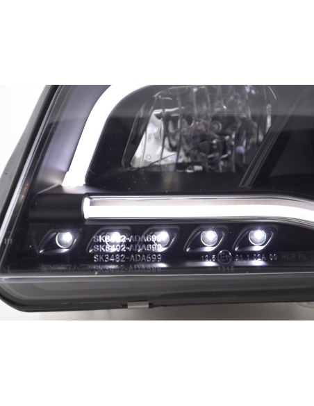 Faro Daylight LED DRL look Audi A6 tipo 4B 01-04 nero per guida a destra