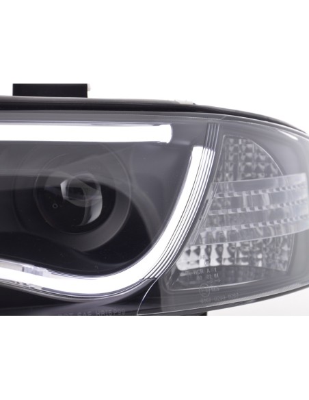 Faro Daylight LED DRL look Audi A6 tipo 4B 01-04 nero per guida a destra