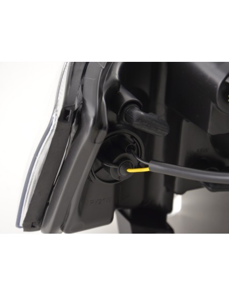 Faro Daylight LED DRL look Audi A6 tipo 4B 01-04 nero per guida a destra