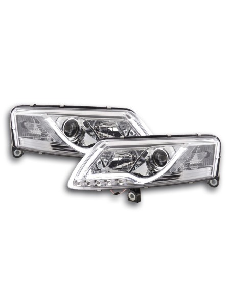 Faro Daylight LED DRL look Audi A6 tipo 4F 04-08 cromato per guida a destra