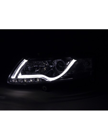 Faro Daylight LED DRL look Audi A6 tipo 4F 04-08 cromato per guida a destra