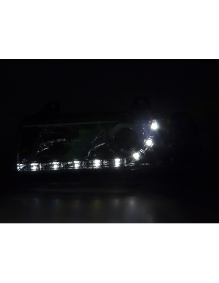 Fari Daylight Luci di marcia diurna a LED BMW Serie 3 E36 berlina 92-98 cromate