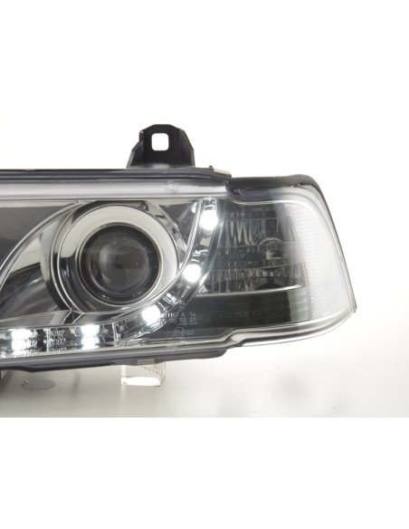 Fari Daylight Luci di marcia diurna a LED BMW Serie 3 E36 berlina 92-98 cromate