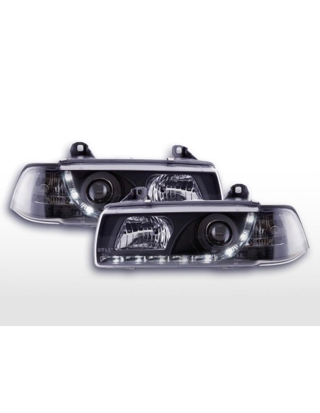 Fari Daylight Luci di marcia diurna a LED BMW Serie 3 E36 berlina 92-98 nera