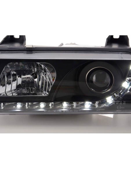 Fari Daylight Luci di marcia diurna a LED BMW Serie 3 E36 berlina 92-98 nera