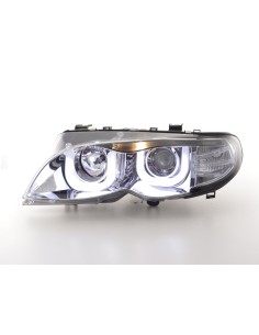 Fari Angel Eyes BMW 3er E46 Limo / Touring 02-05 cromati 2