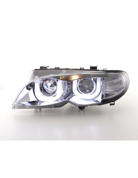 Fari Angel Eyes BMW 3er E46 Limo / Touring 02-05 cromati